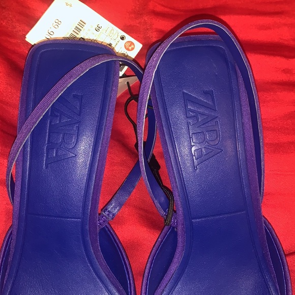 Zara Purple Heels with Silver Embellishment - Picture 2 of 5